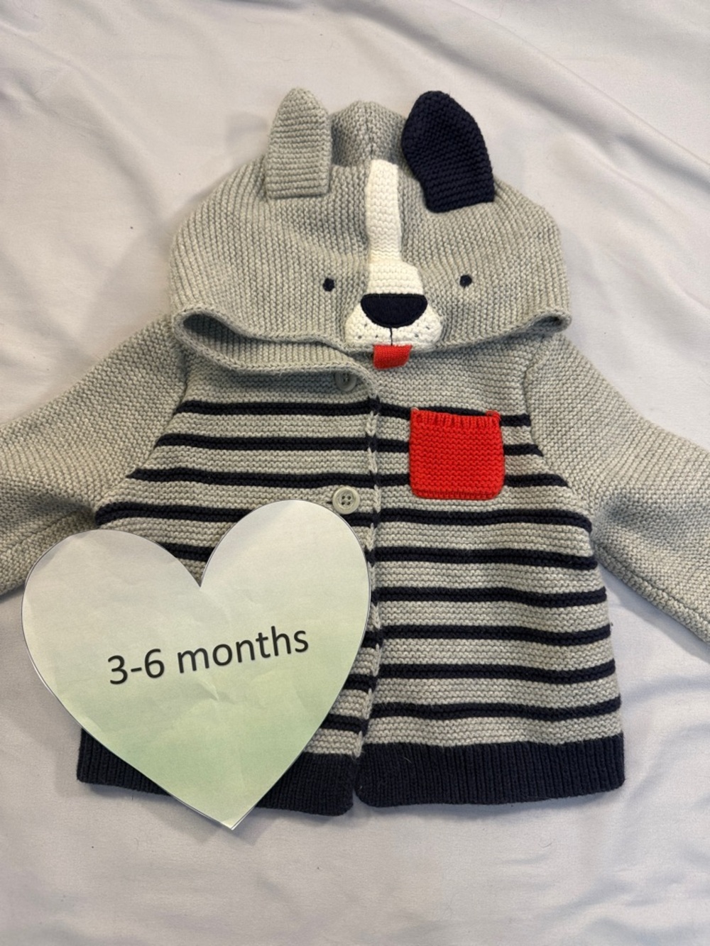 GAP - knit  puppy sweater. 6-12 months